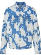 Burberry Bleach Effect Denim-style Jacket - Blue
