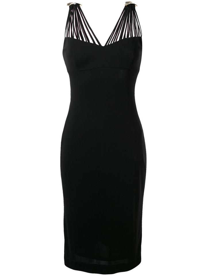 Clips Multi-strap Midi Dress - Black