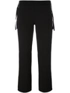 Mm6 Maison Margiela Cropped Trousers, Women's, Size: Small, Black, Polyamide/spandex/elastane