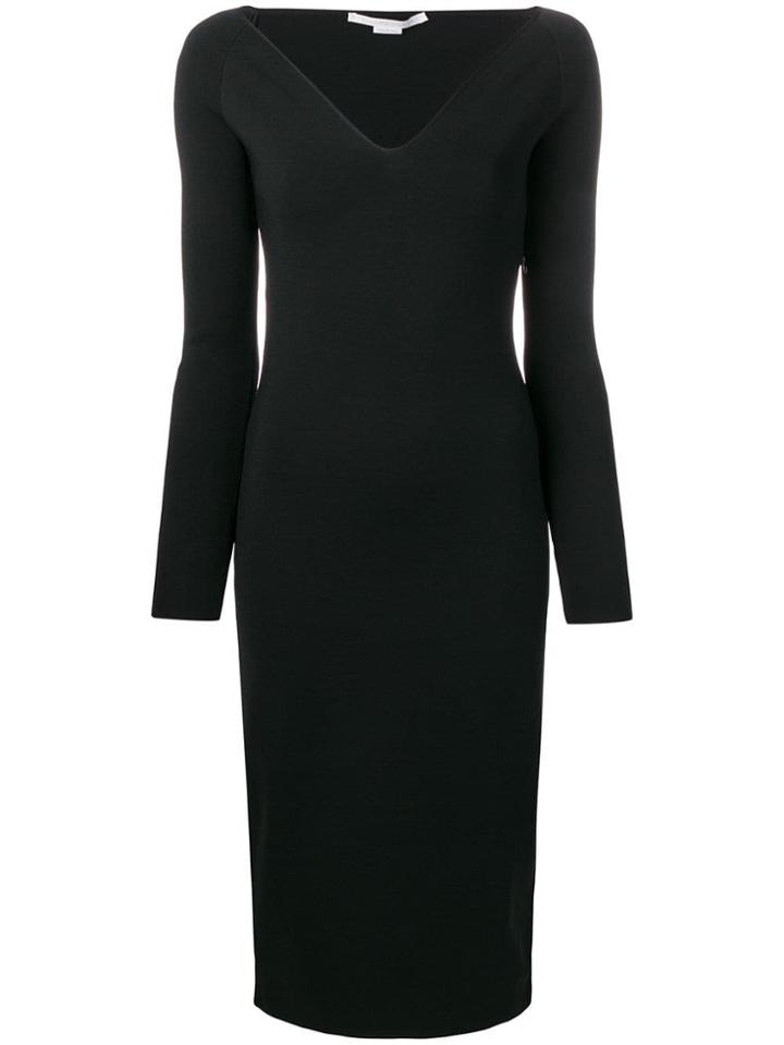 Stella Mccartney Fitted Midi Dress - Black