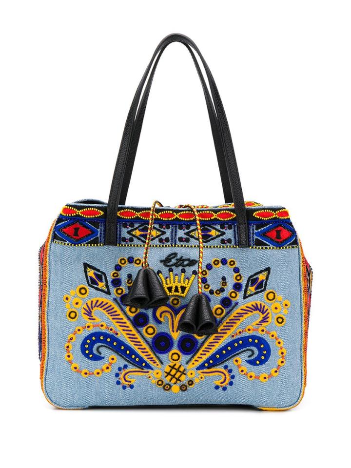 Etro Goa Floral Shopper Tote - Blue