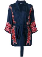 P.a.r.o.s.h. Embroidered Wrap Jacket - Blue