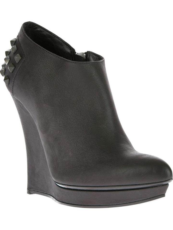 Mcq By Alexander Mcqueen Studded Wedge Bootie