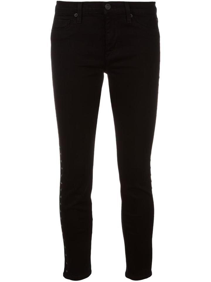 Hudson Star Studded Trousers, Women's, Size: 25, Black, Cotton/polyester/spandex/elastane