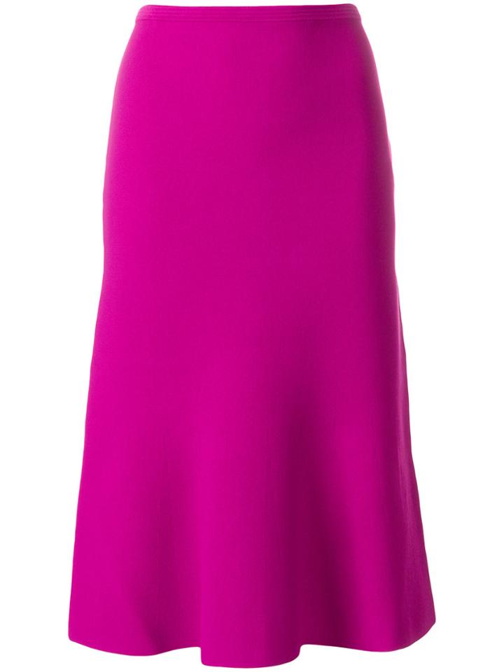 Dvf Diane Von Furstenberg High-waisted Flared Skirt - Pink & Purple