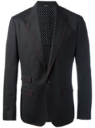 Dolce & Gabbana - Red Stitch Blazer - Men - Silk/spandex/elastane/virgin Wool - 50, Grey, Silk/spandex/elastane/virgin Wool