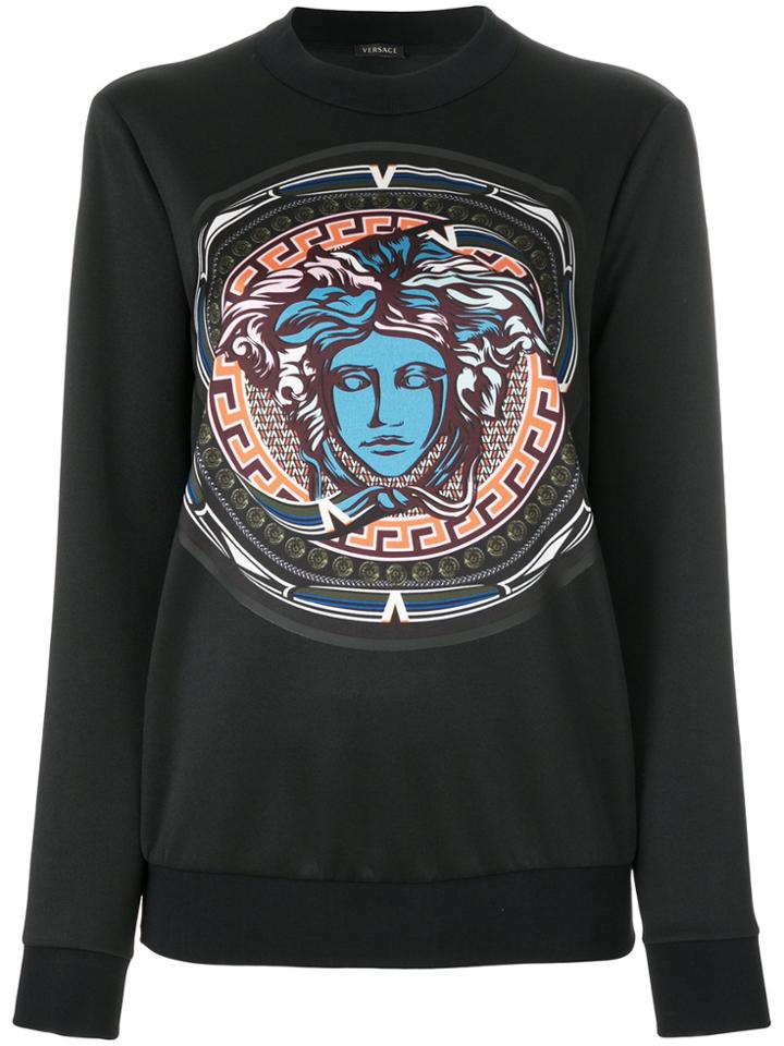 Versace Medusa Head Printed Jumper - Black