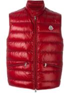 Moncler Gui Padded Gilet, Men's, Size: 7, Red, Polyamide/feather Down