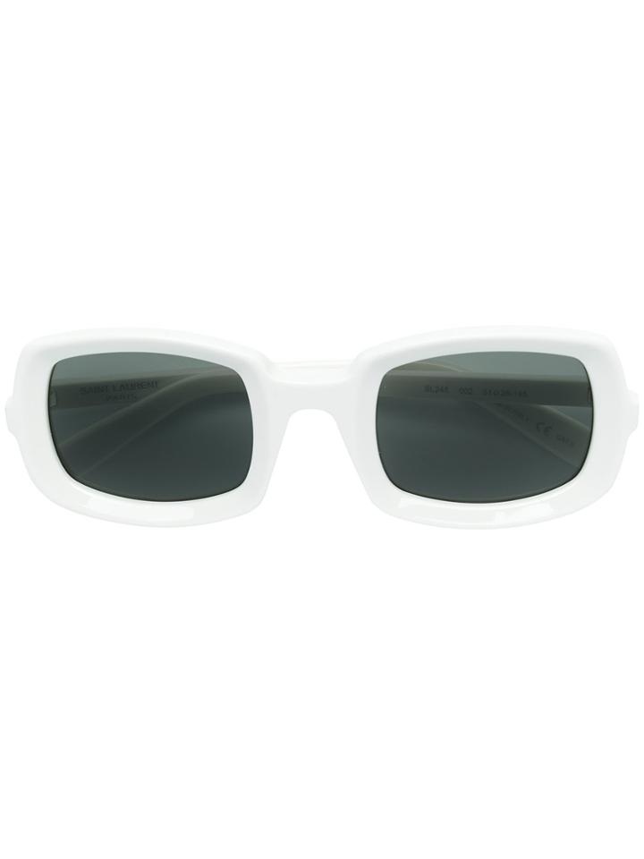 Saint Laurent Eyewear Square Sunglasses - White