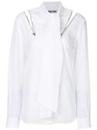 Moschino Slash Zip Shirt - White