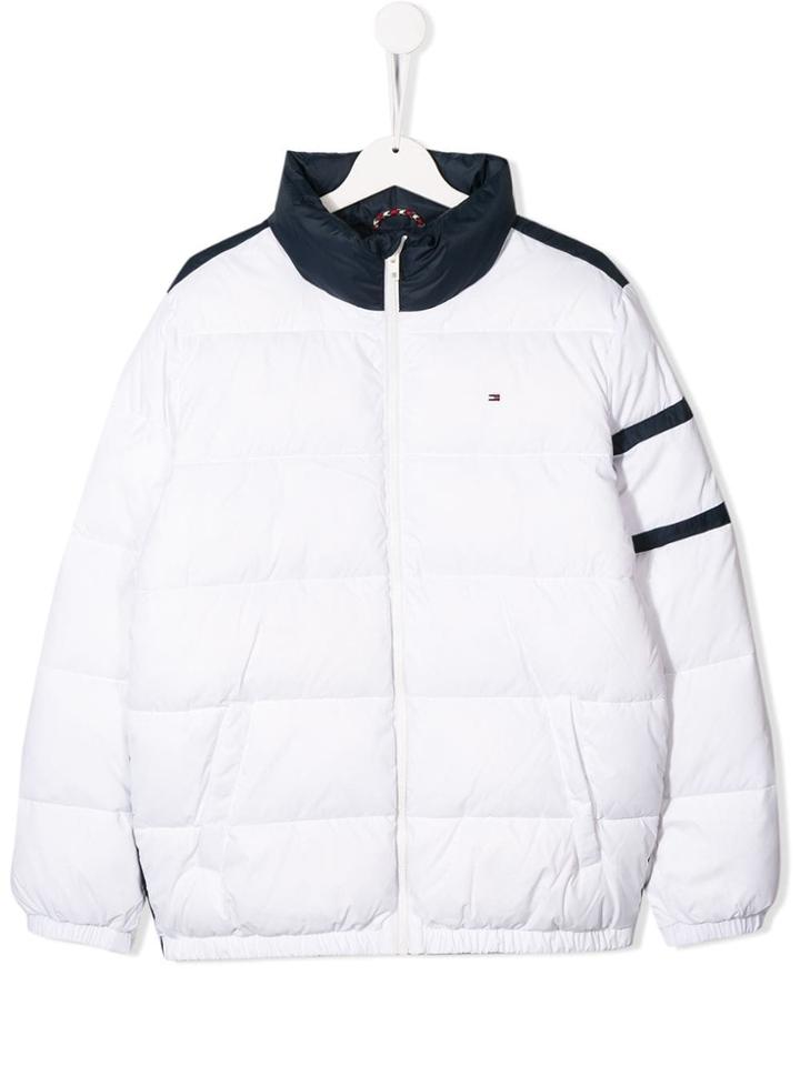 Tommy Hilfiger Junior Colour Block Padded Jacket - White