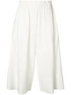 Issey Miyake - Cropped Trousers - Women - Cotton/nylon/polyurethane - 2, White, Cotton/nylon/polyurethane