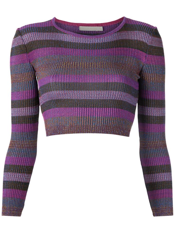 Cecilia Prado - Knit Crop Top - Women - Acrylic/lurex/viscose - P, Pink/purple, Acrylic/lurex/viscose