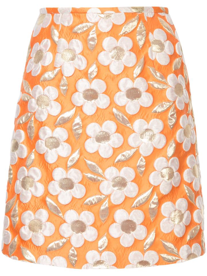 Bambah Daisy Mini Skirt - Yellow & Orange