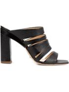 Jerome Rousseau Strappy Mules, Women's, Size: 38, Black, Leather