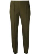 Theory Smart Cropped Trousers, Women's, Size: 6, Green, Cotton/nylon/spandex/elastane