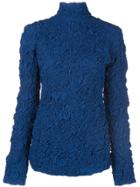 Lemaire Crinkled Turtleneck Top - Blue