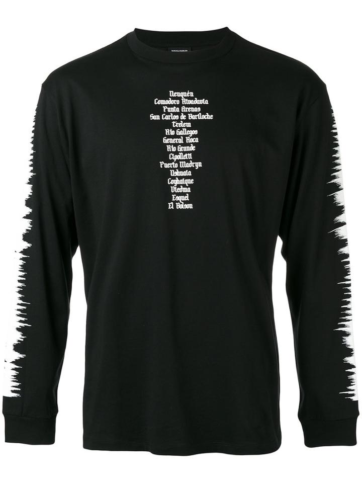Marcelo Burlon County Of Milan Printed Sweatshirt, Men's, Size: Small, Black, Cotton