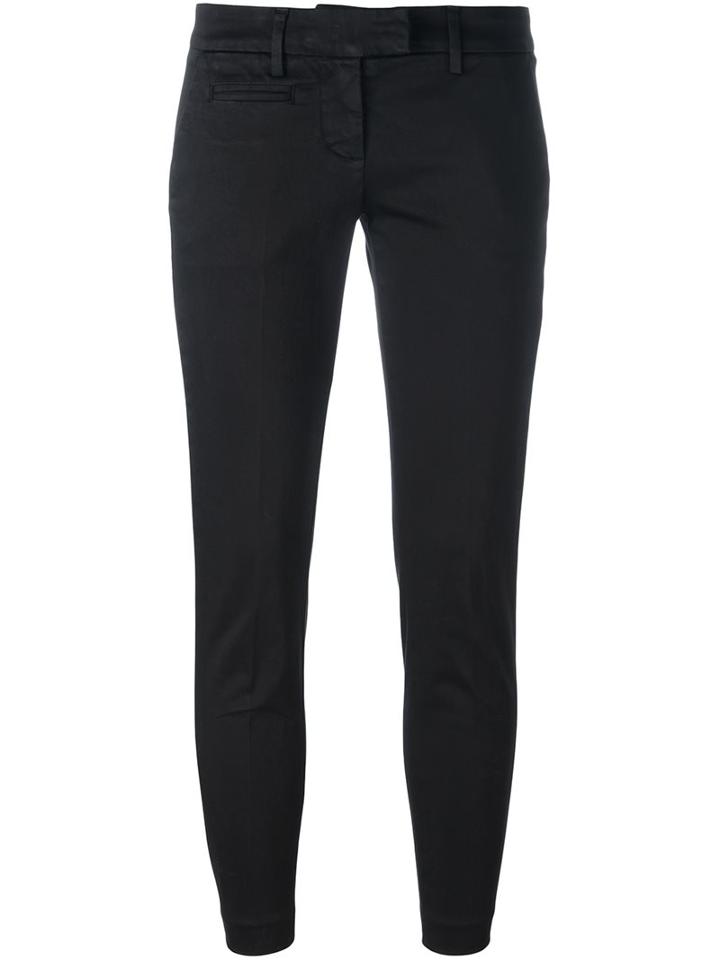 Dondup 'aslan' Trousers, Women's, Size: 28, Black, Cotton/spandex/elastane
