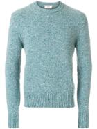 Ami Paris Donegal Crewneck Sweater - Blue