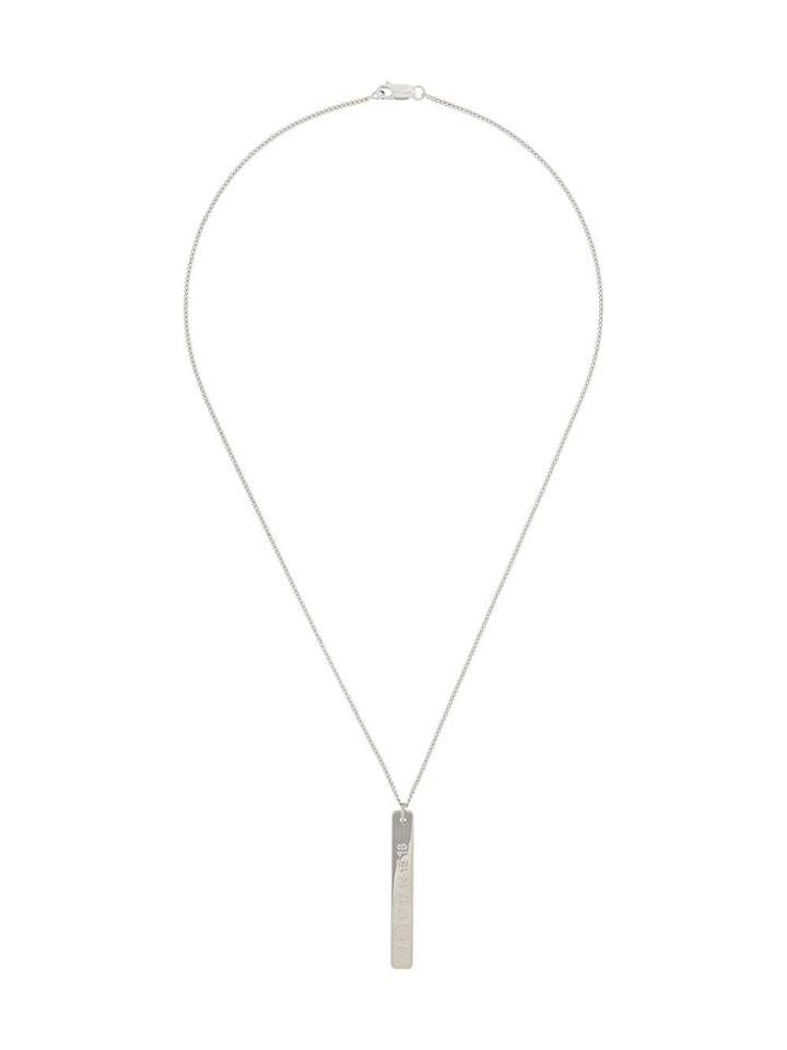 Maison Margiela Number-embossed Pendant Necklace - Metallic