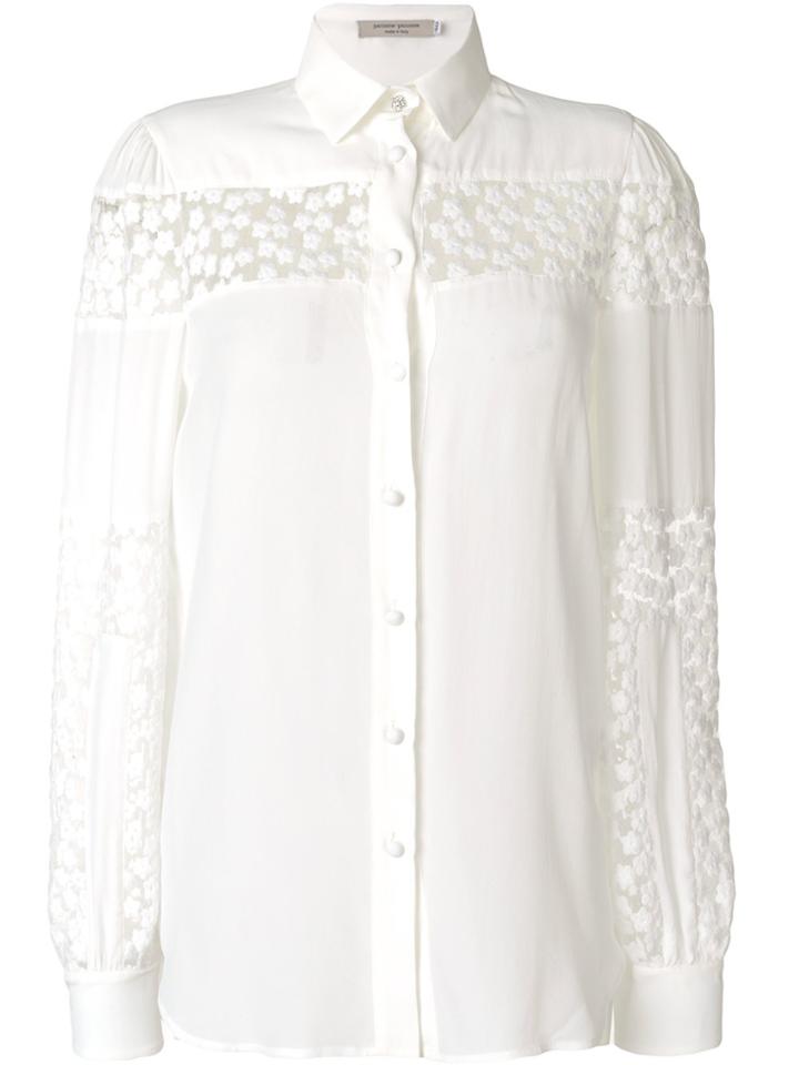 Piccione. Piccione Floral Detail Shirt - White