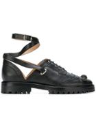 Rue St Ankle Strap Brogue Shoes - Black