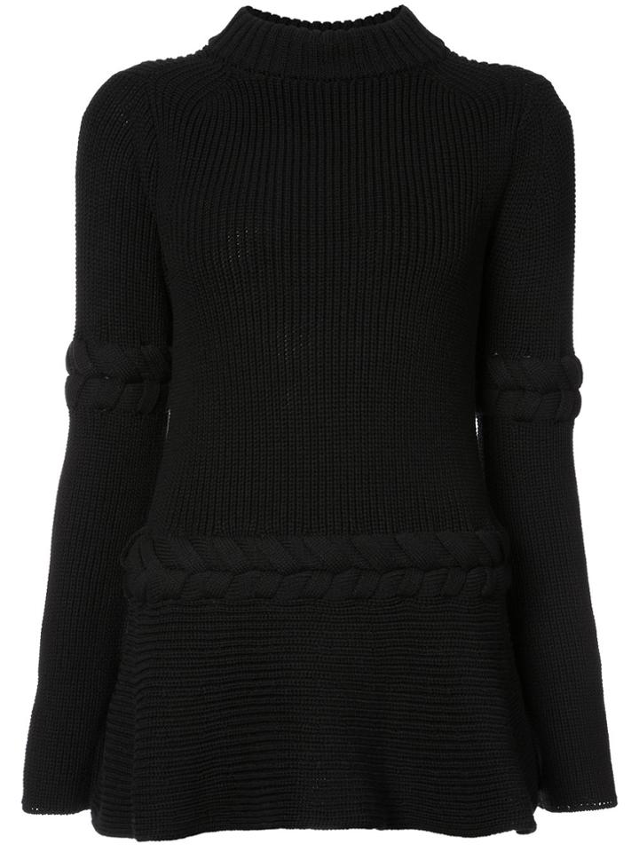 Sacai Braided Knit Jumper - Black