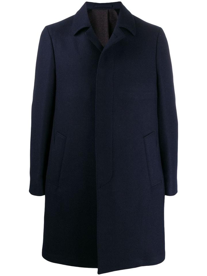 Dell'oglio Single-breasted Midi Coat - Blue