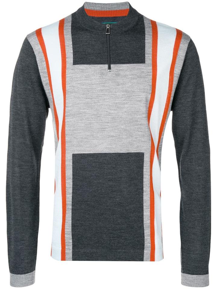 Ps By Paul Smith Colour Block Sweater - Grey