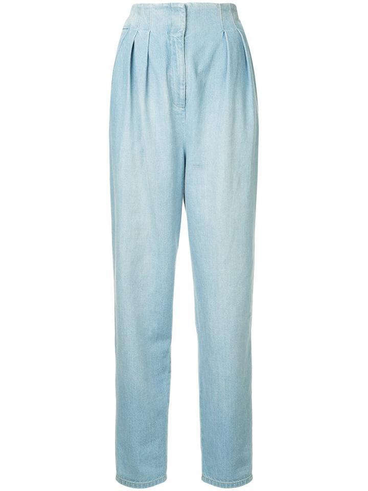 Tibi Vintage Stonewashed Yasmeen Jeans - Blue