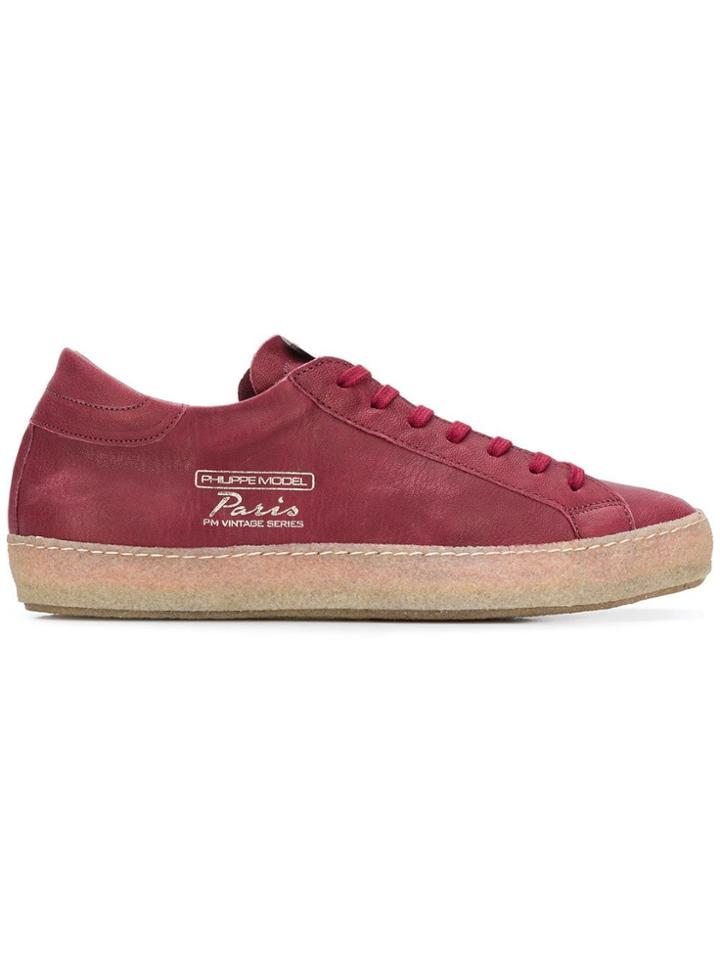 Philippe Model Paris Vintage Sneakers - Red