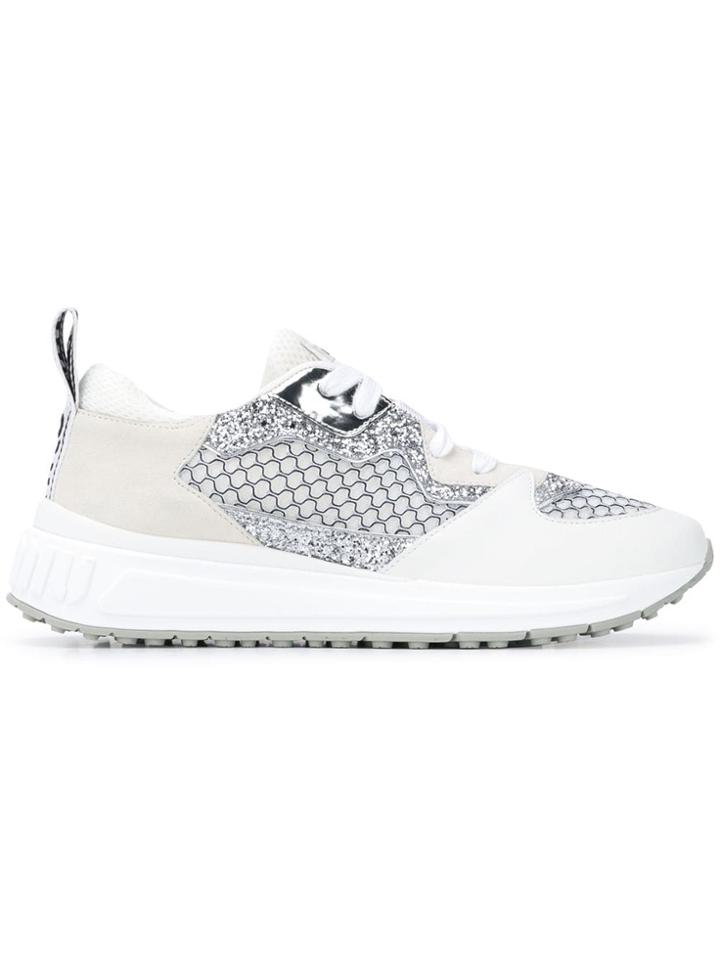 Miu Miu Mesh-panelled Sneakers - White