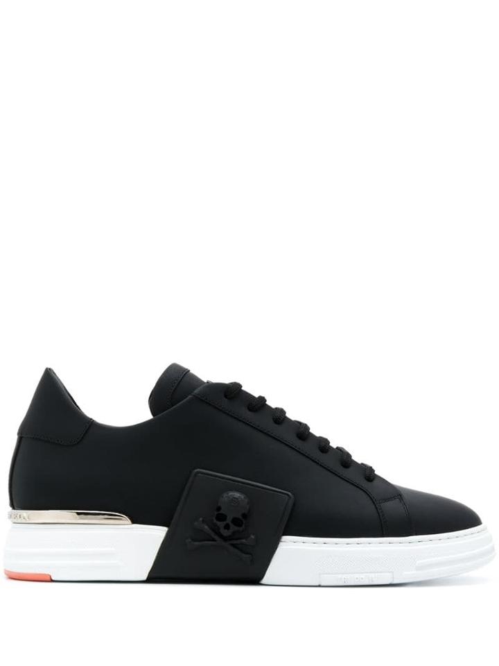 Philipp Plein Skull Detail Low-top Sneakers - Black