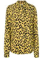 Saint Laurent Leopard Print Shirt - Yellow & Orange