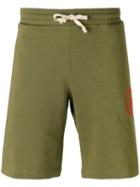 Gosha Rubchinskiy - Embroidered Logo Shorts - Men - Cotton - Xl, Green, Cotton