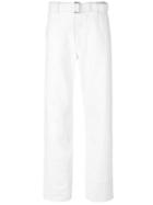 Ami Alexandre Mattiussi Belted Wide-leg Trousers - White