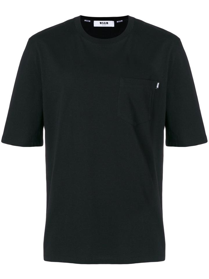 Msgm Short-sleeve Logo T-shirt - Black