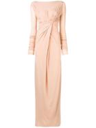 Rick Owens Lilies Gathered Detail Long Dress - Neutrals