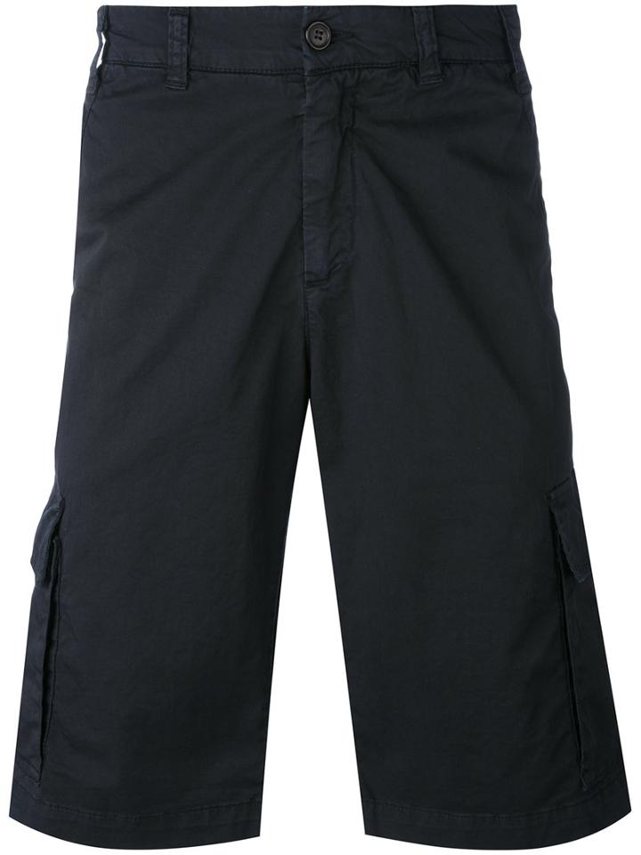 Peuterey - Straight Cut Chino Shorts - Men - Cotton/spandex/elastane - 48, Blue, Cotton/spandex/elastane