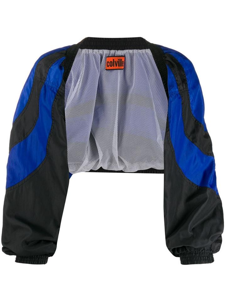 Colville Colour Block Cropped Jacket - Black