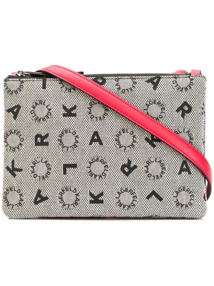 Karl Lagerfeld K/jacquard Flat Crossbody Bag - Red