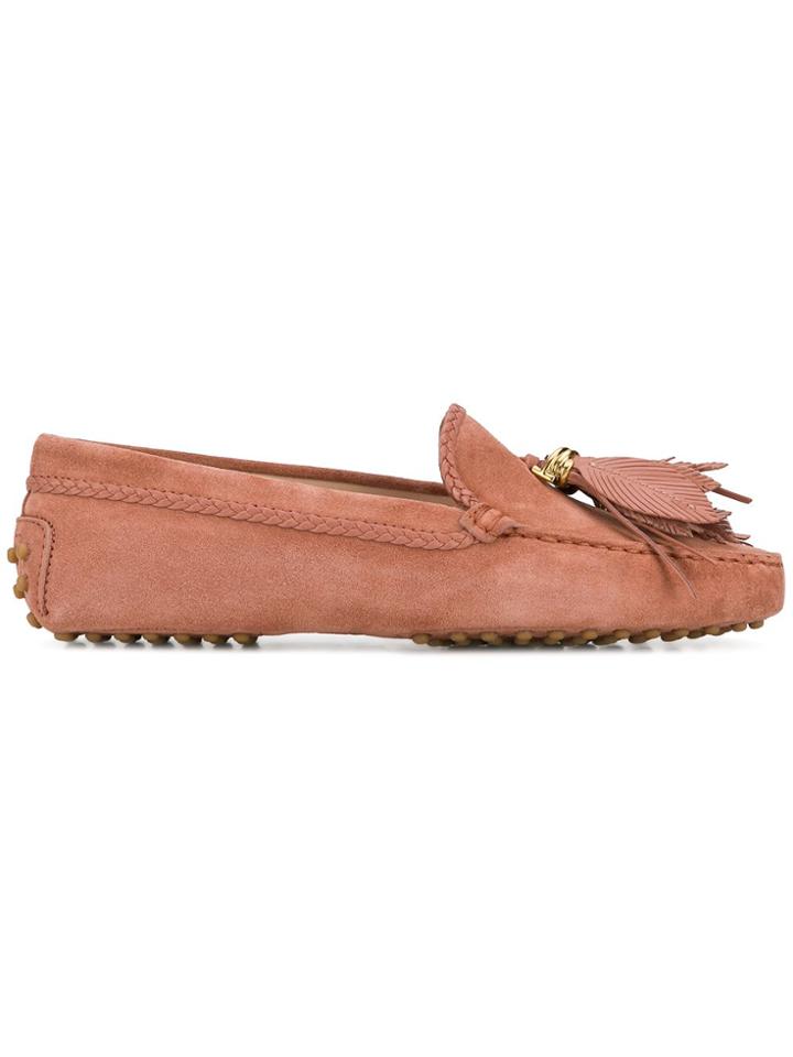 Tod's Tassel Gommino Loafers - Pink