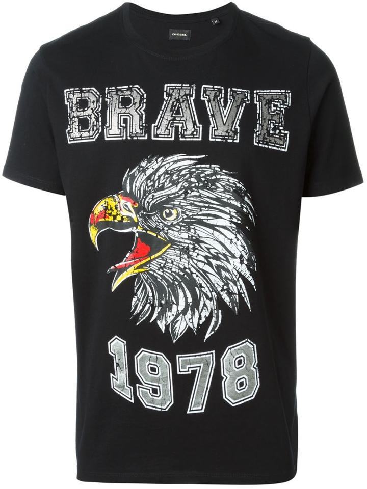 Diesel Eagle Print T-shirt