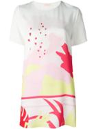 P.a.r.o.s.h. Printed T-shirt Dress, Women's, Size: Small, White, Polyester