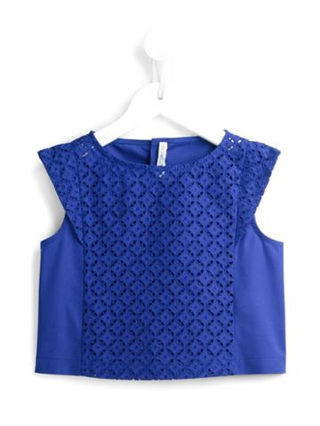 Simonetta Cropped Top, Girl's, Size: 10 Yrs, Blue