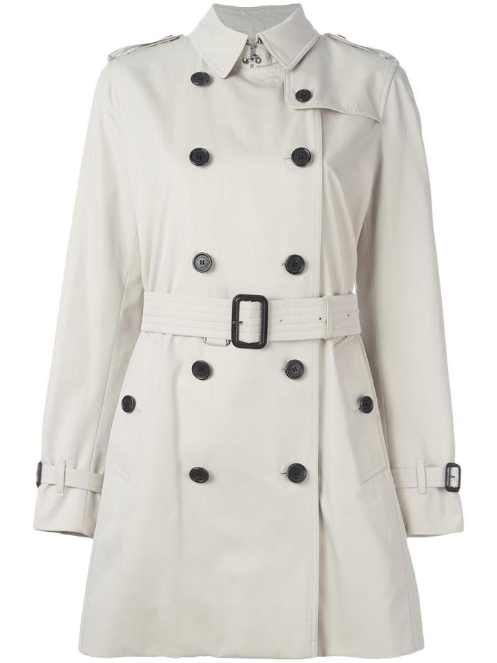 Burberry 'kensington' Belted Trench Coat, Women's, Size: 8, Nude/neutrals, Cotton/viscose