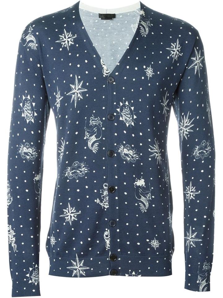 Alexander Mcqueen Tattoo Intarsia Cardigan