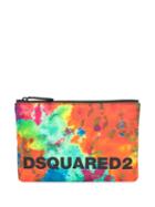 Dsquared2 Tie-dye Zipped Pouch - Orange