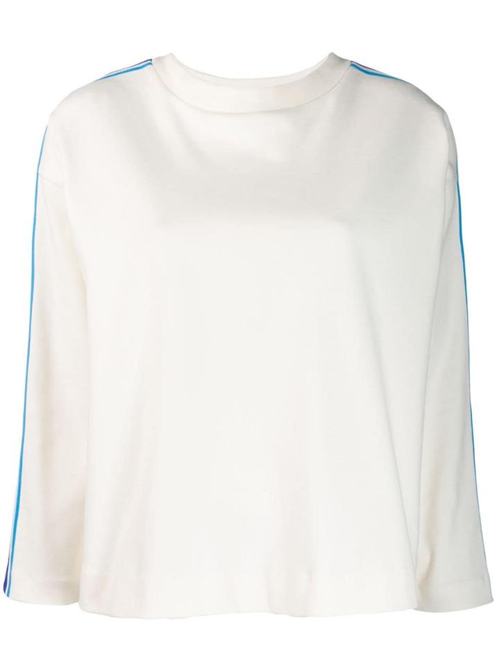 Chinti & Parker Cropped Sweatshirt - White